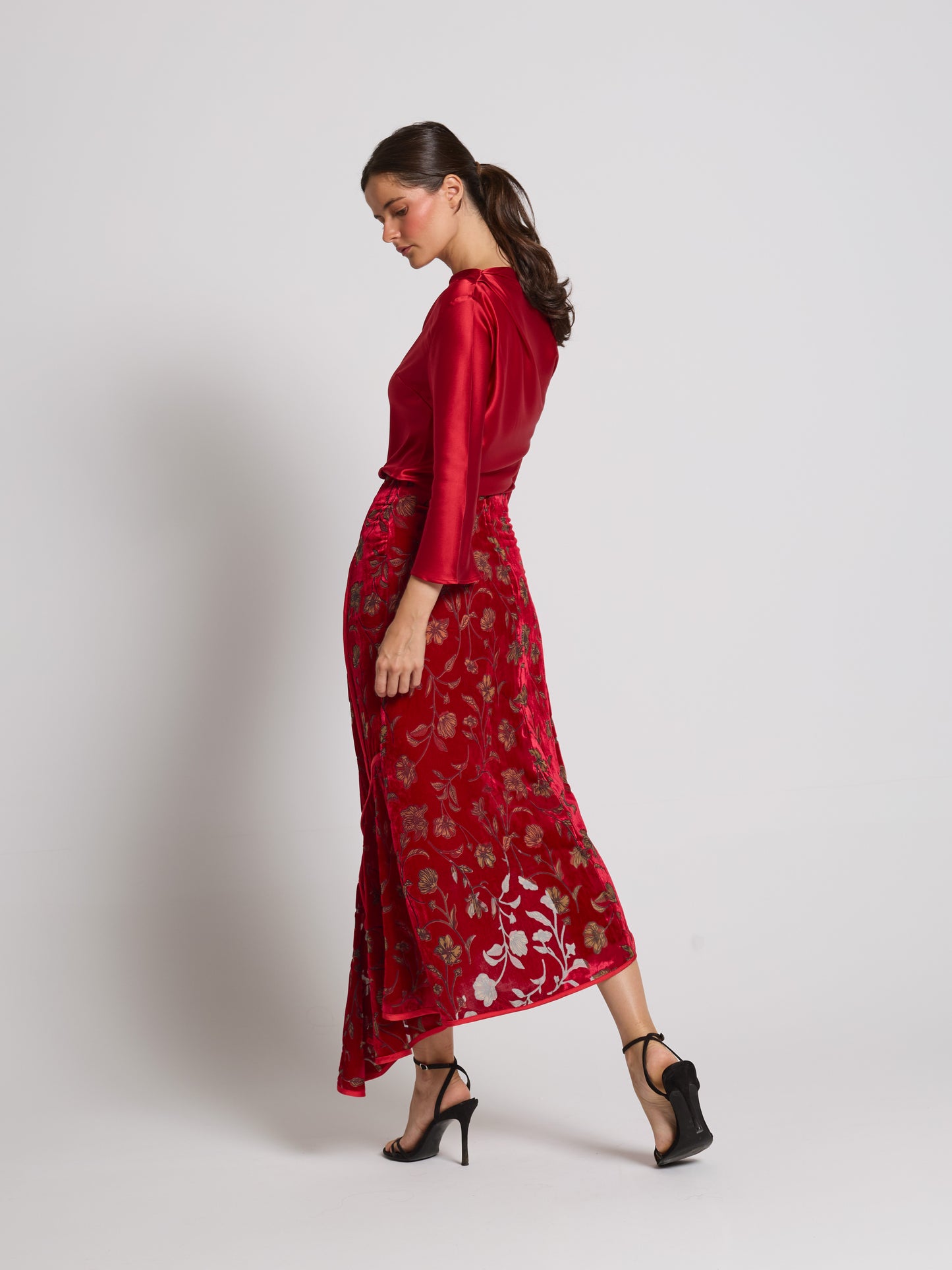 Conjunto Peonía rojo