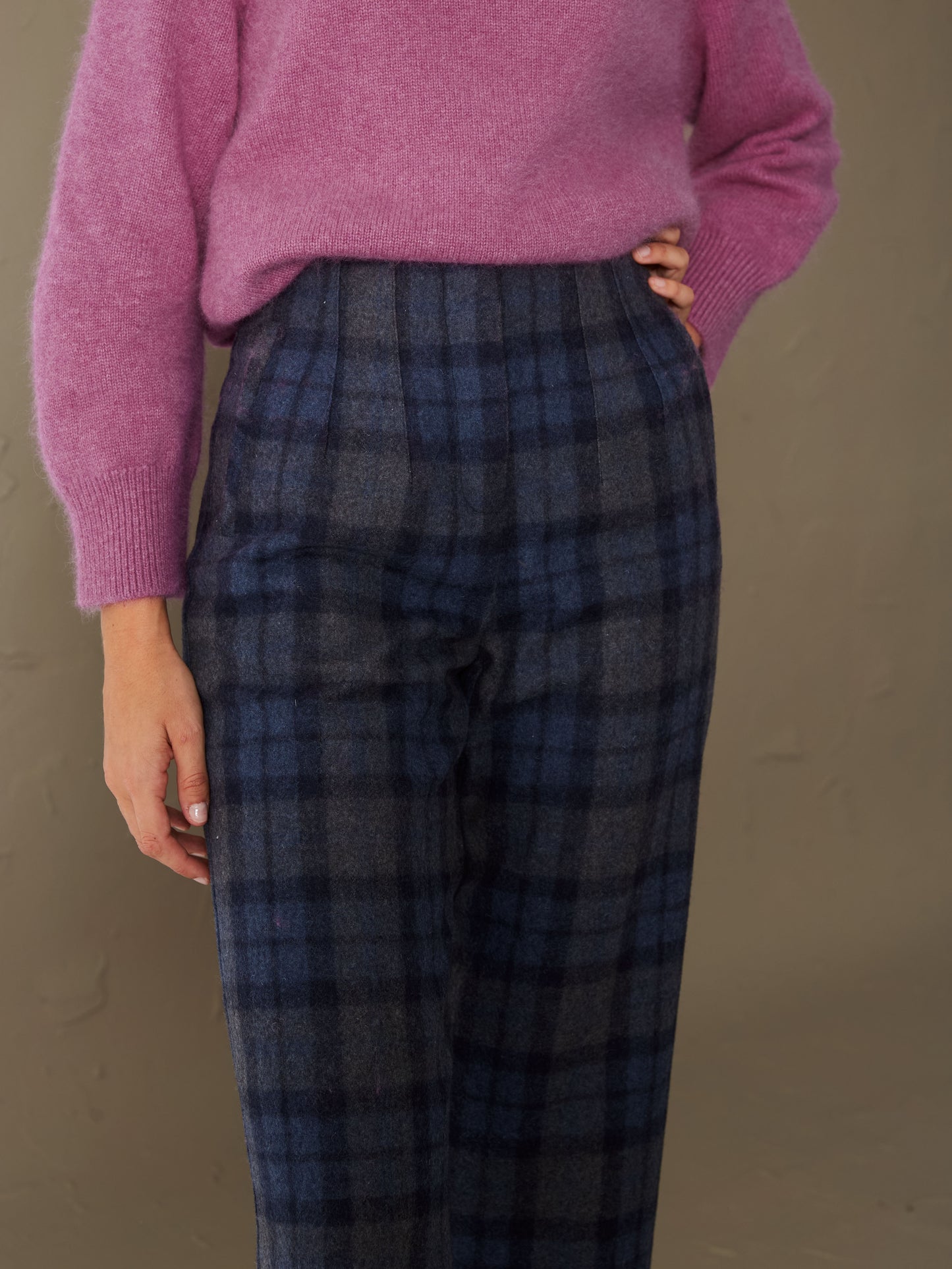 Pantalón cashmere Olivo