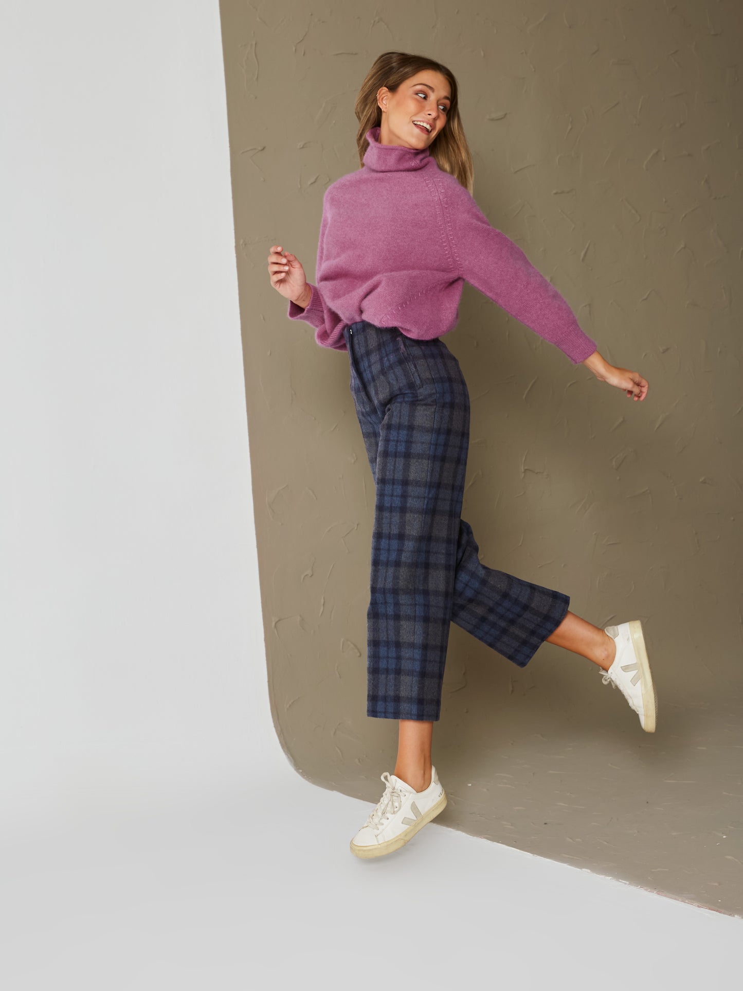 Pantalón cashmere Olivo