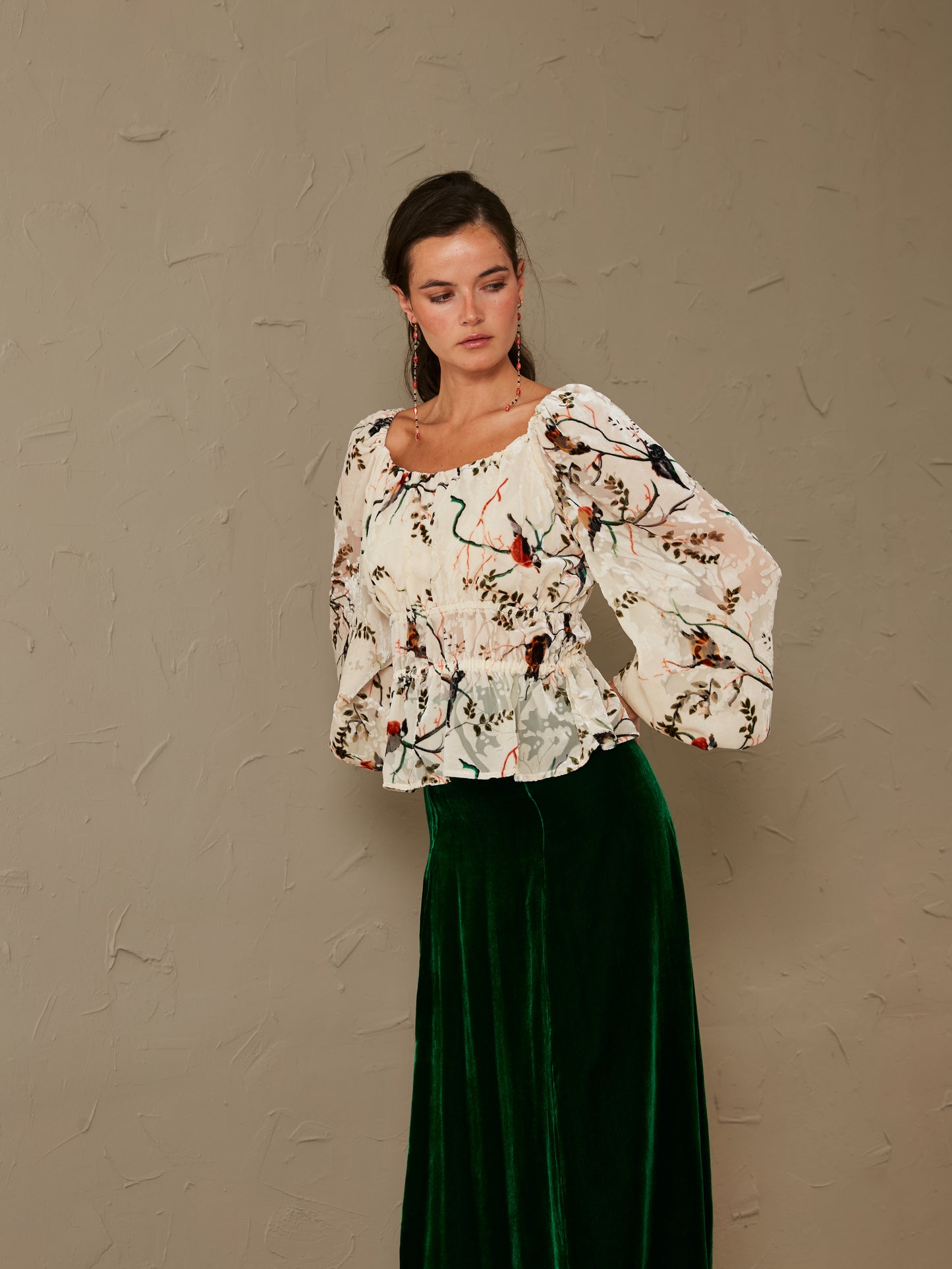 Blusa Caléndula estampada