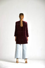 Load image in gallery viewer, Eggplant amaranth frock coat