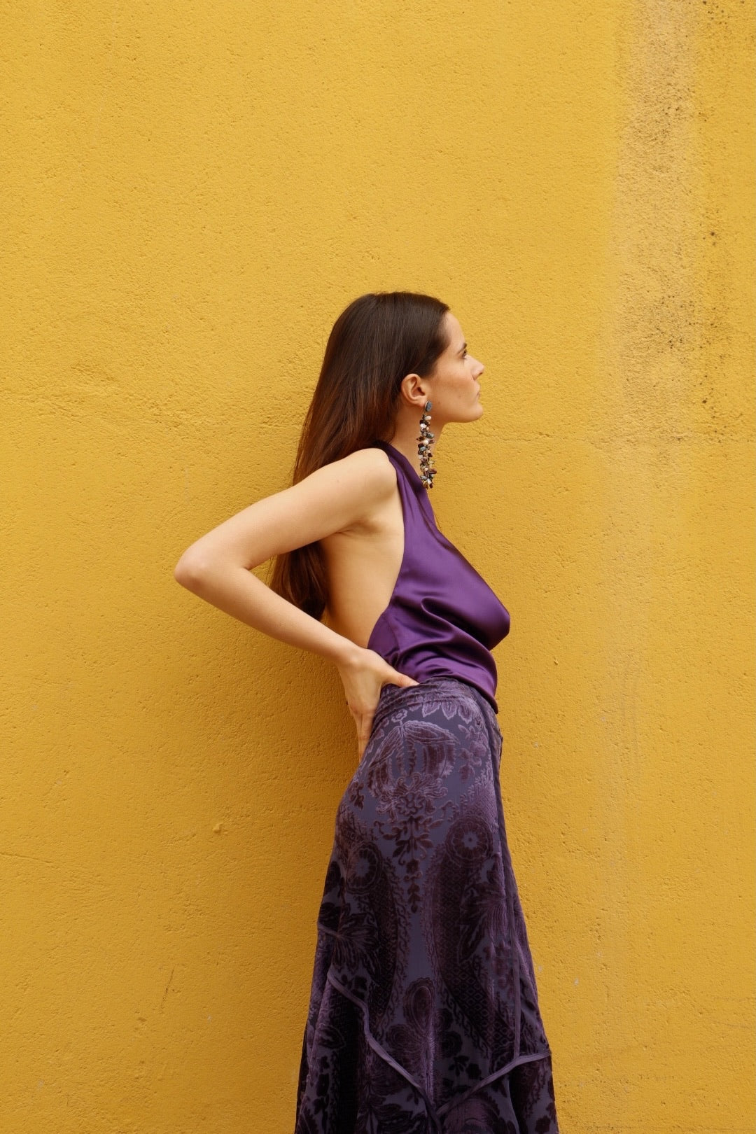 Falda Peonía morado