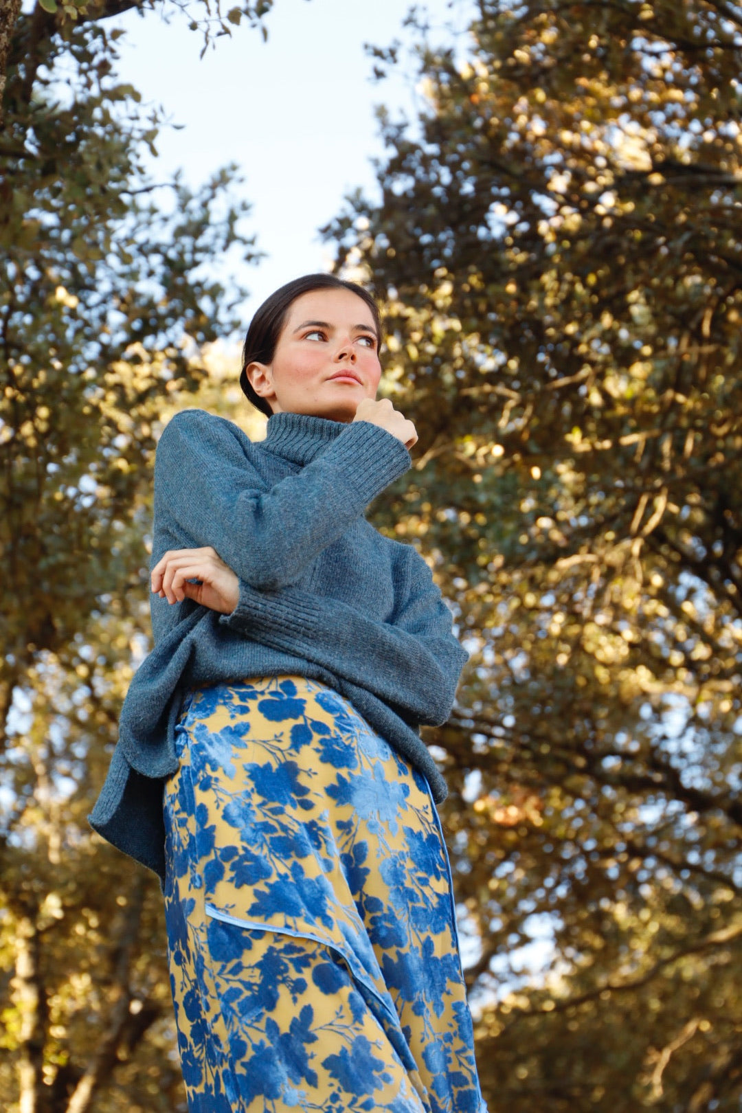 Falda Peonía Azul