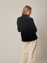 Load image in gallery viewer, Blazer Margarita azul pavo real

