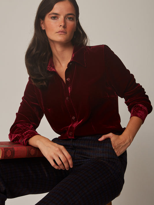 Camisa Narciso burdeos