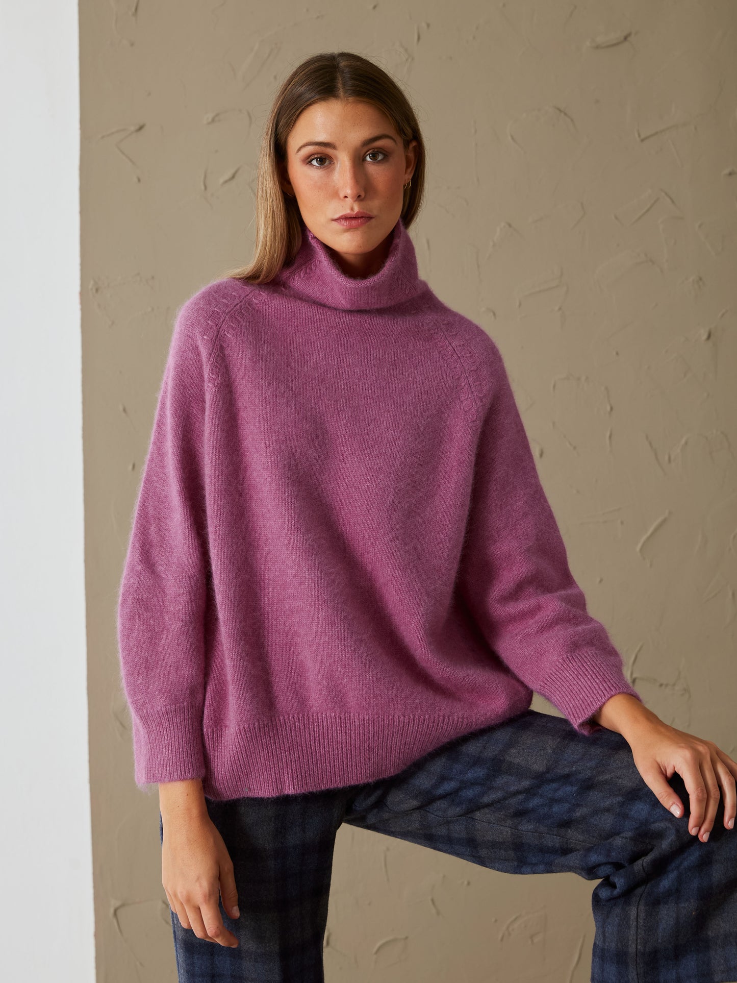 Jersey cashmere rosa