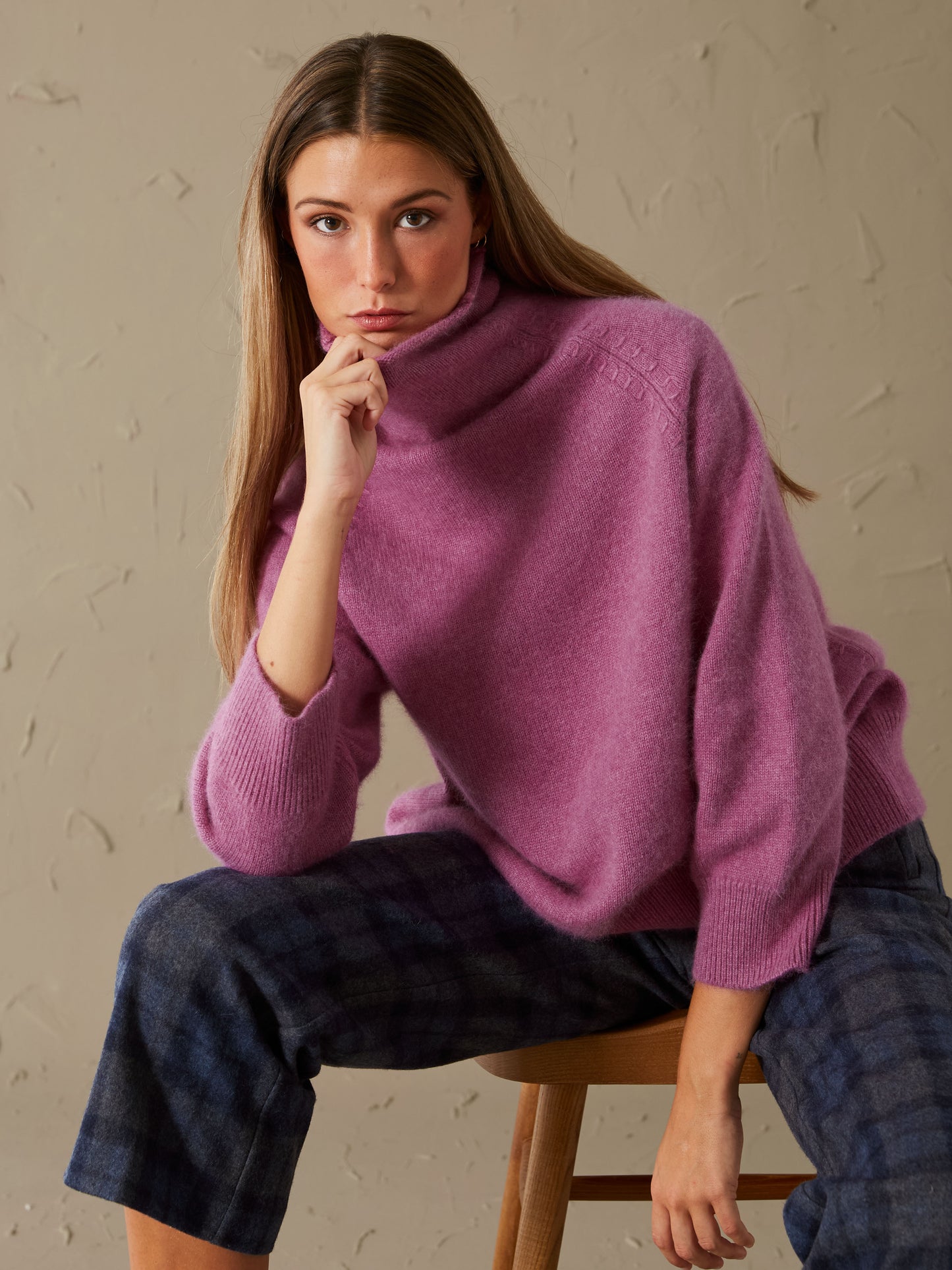 Jersey cashmere rosa