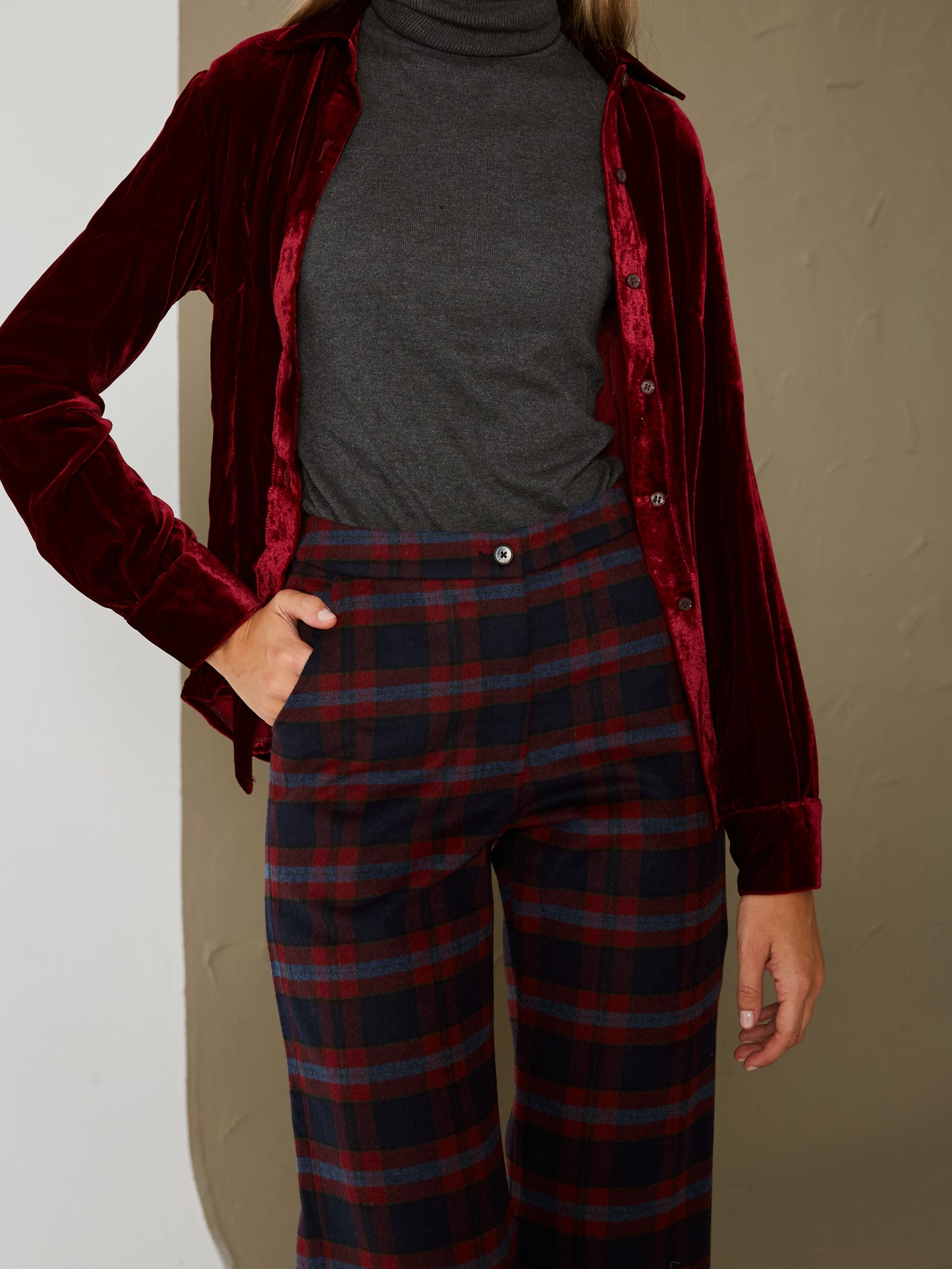 Pantalón cashmere Cerezo