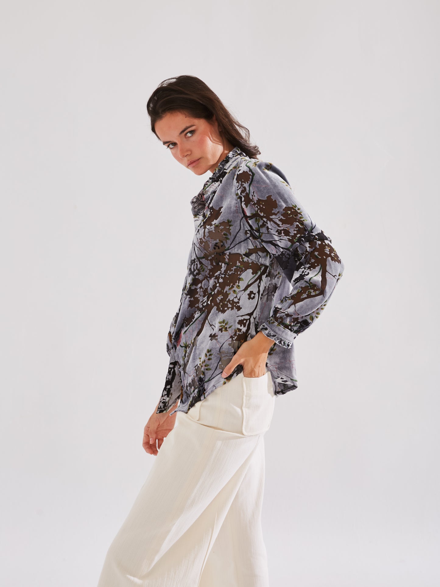 Camisa Amapola estampada