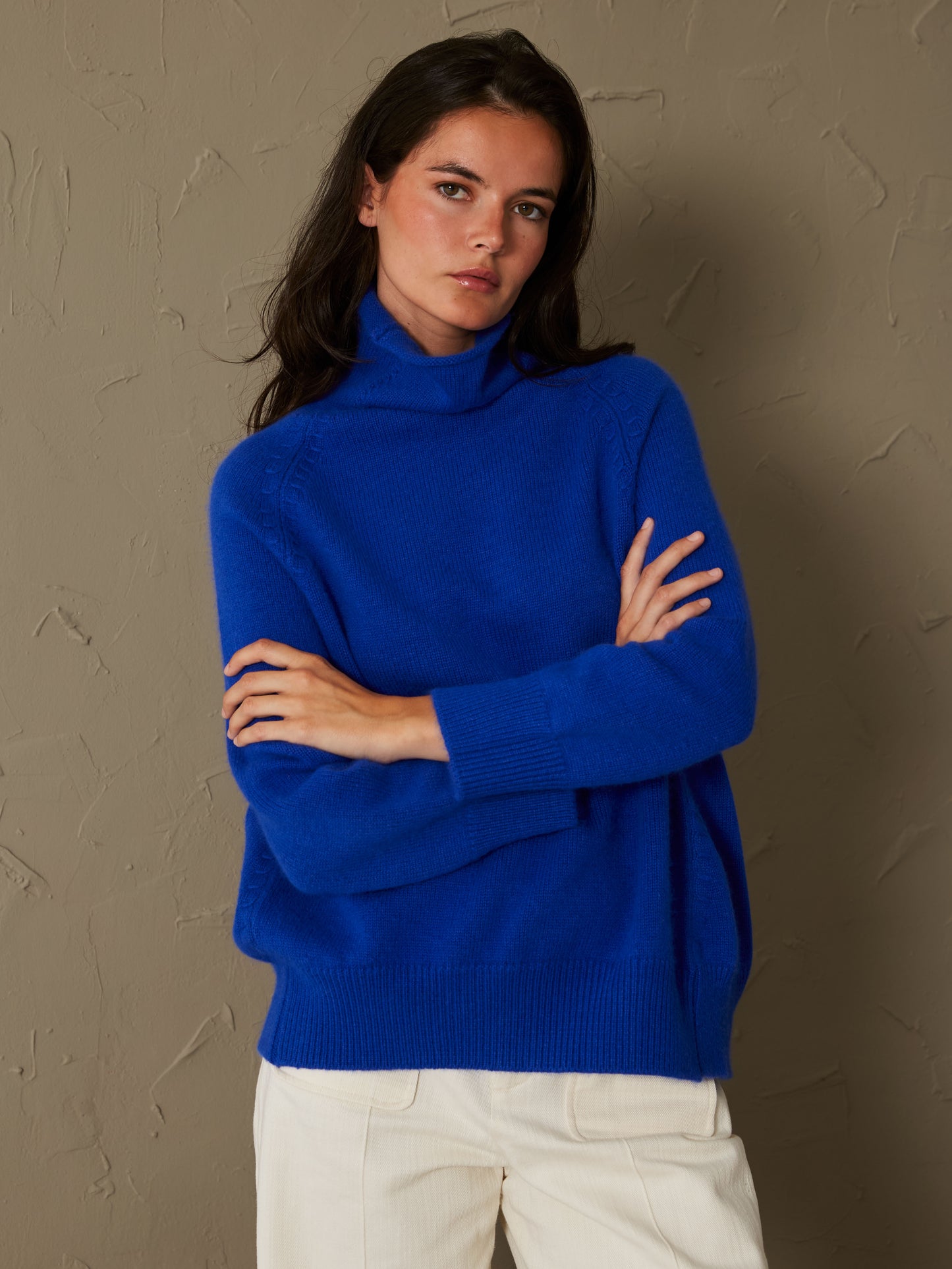 Jersey cashmere azul