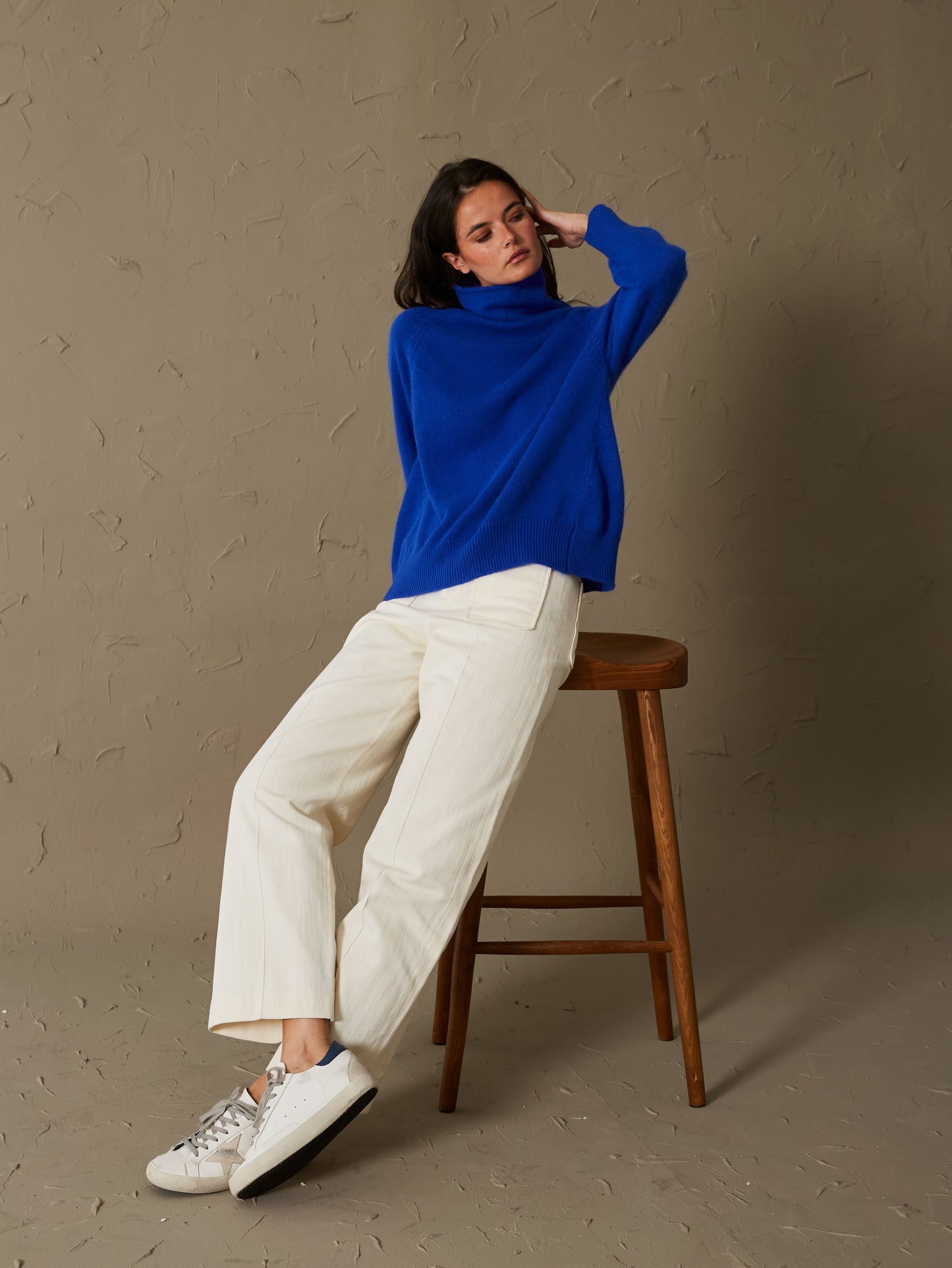 Jersey cashmere azul