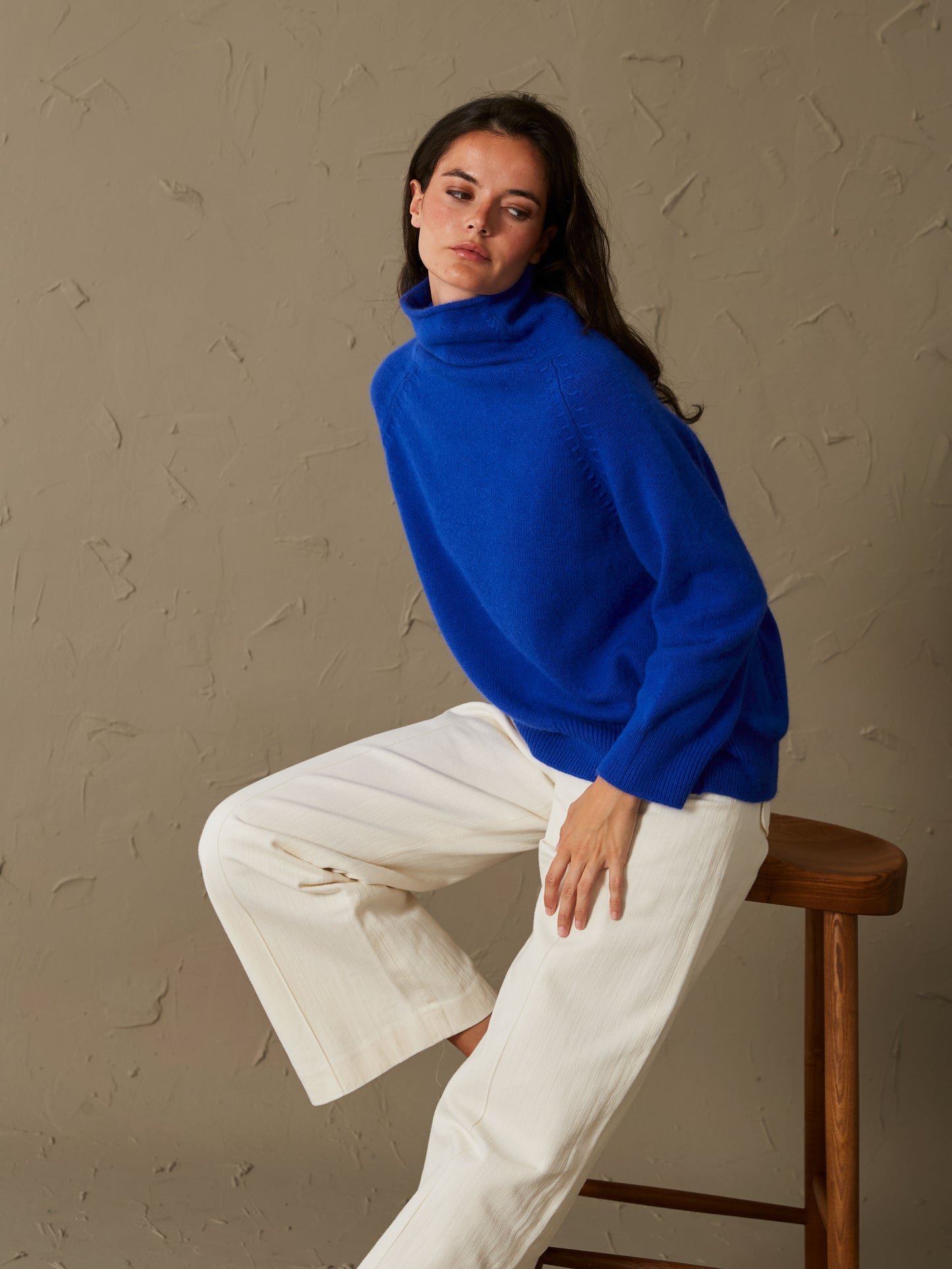 Jersey cashmere azul