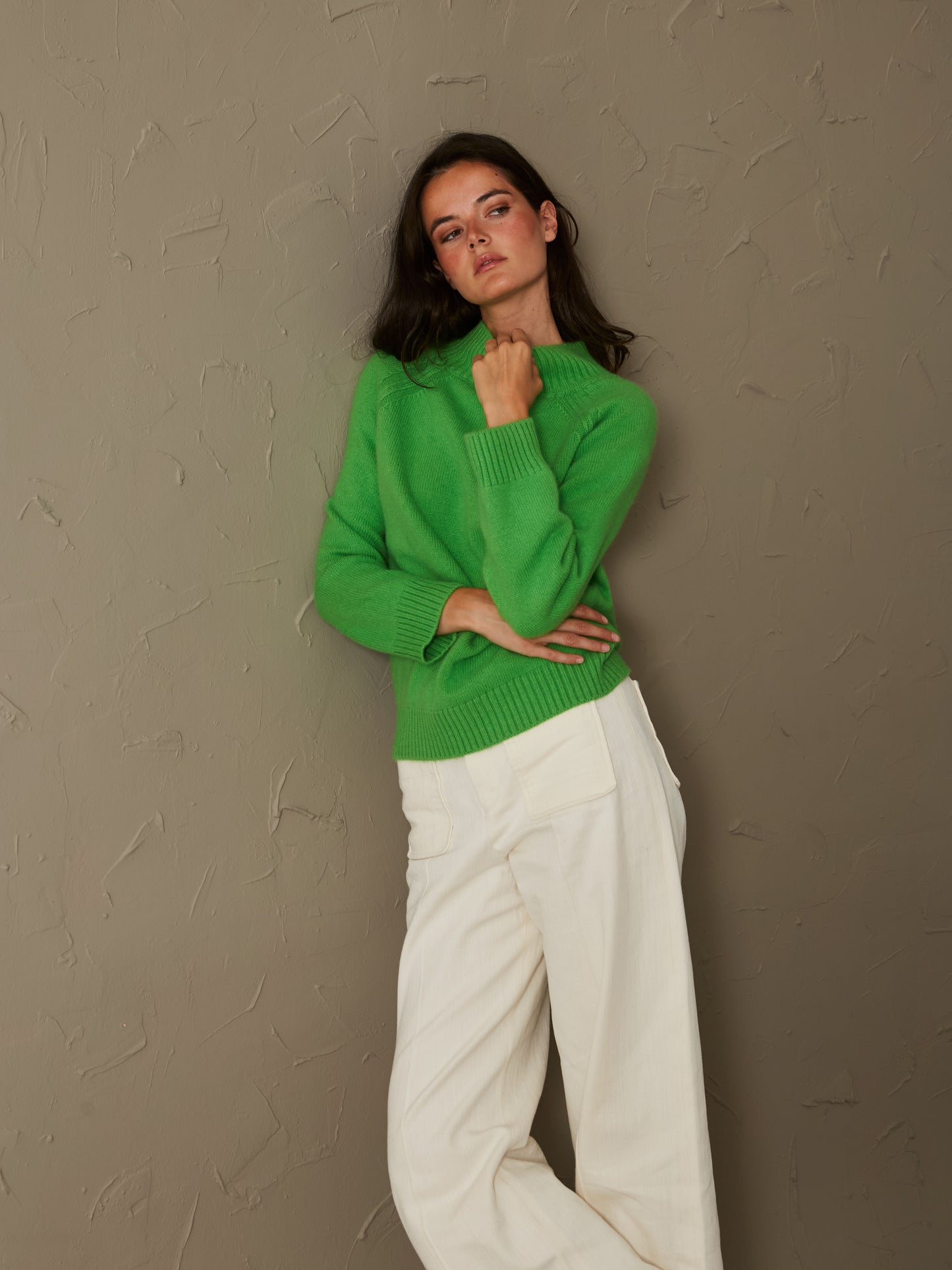 Jersey cashmere verde