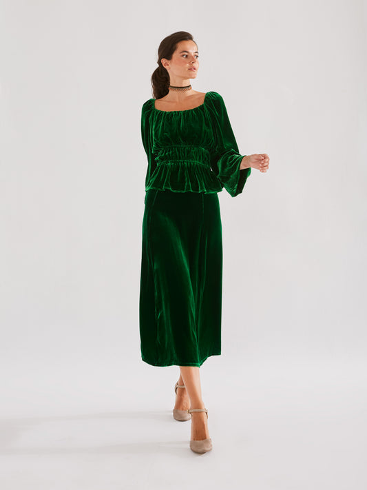 Falda Clavel verde