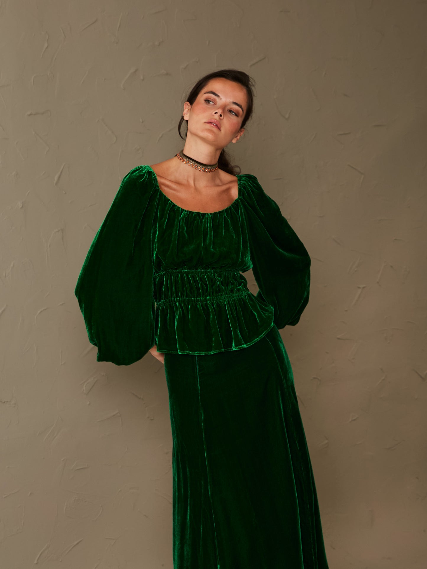 Blusa Caléndula verde