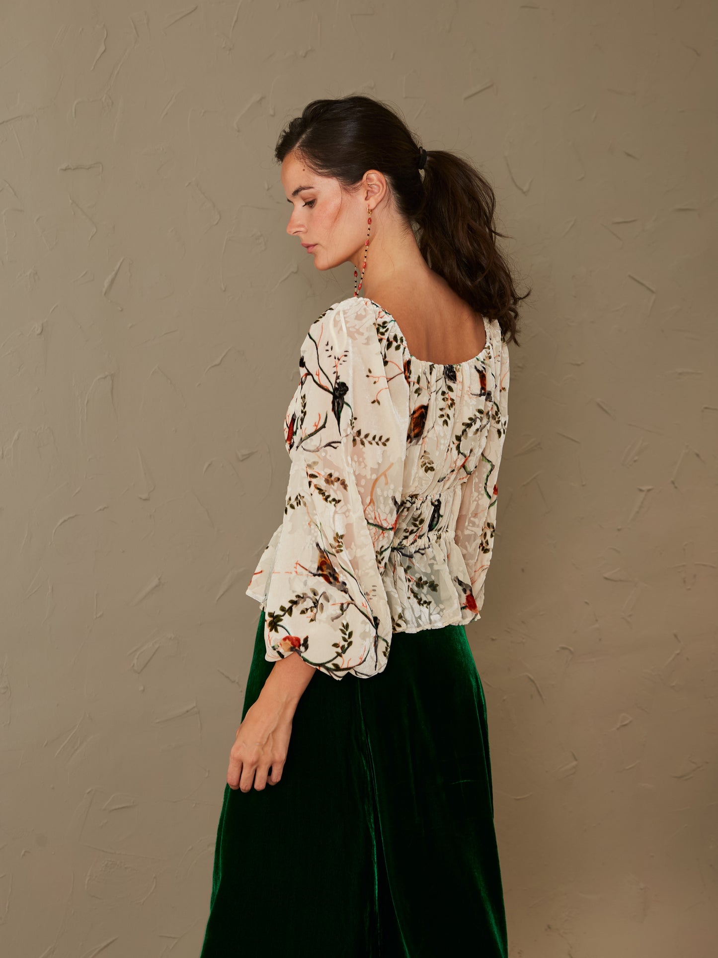 Blusa Caléndula estampada