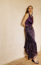 Load image in gallery viewer, purple peony skirt
