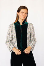 Load image in gallery viewer, Green Lily Jacket (with collar)
