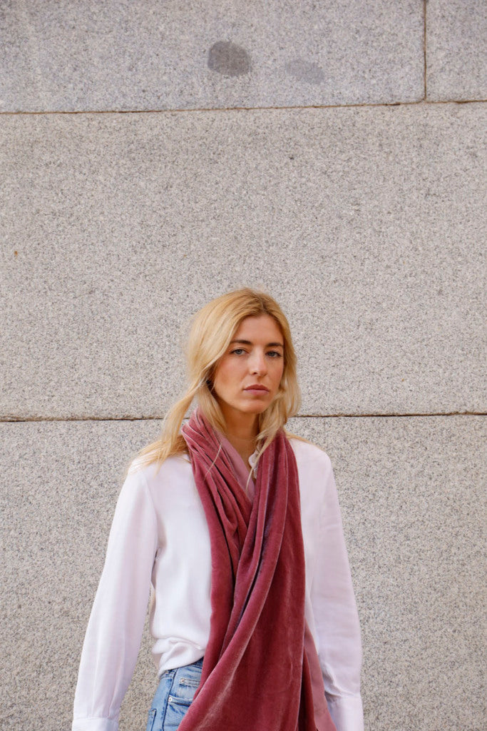 Dusty pink basil scarf