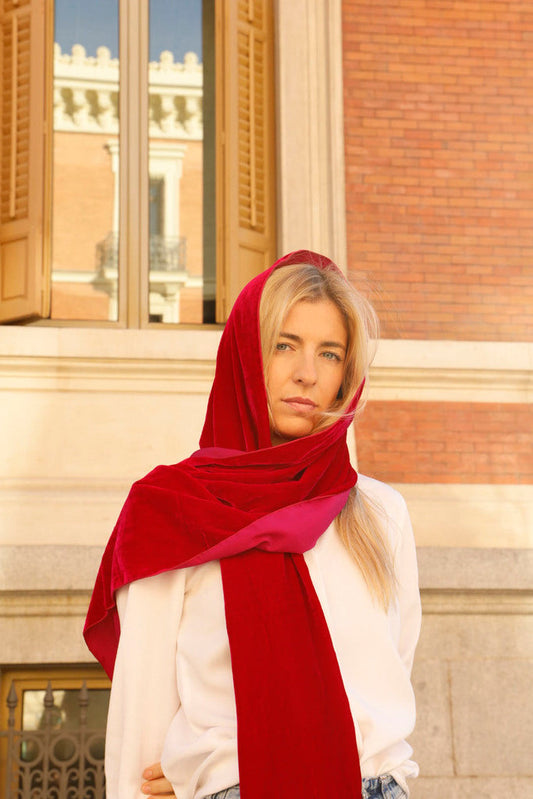 Fular Albahaca rojo