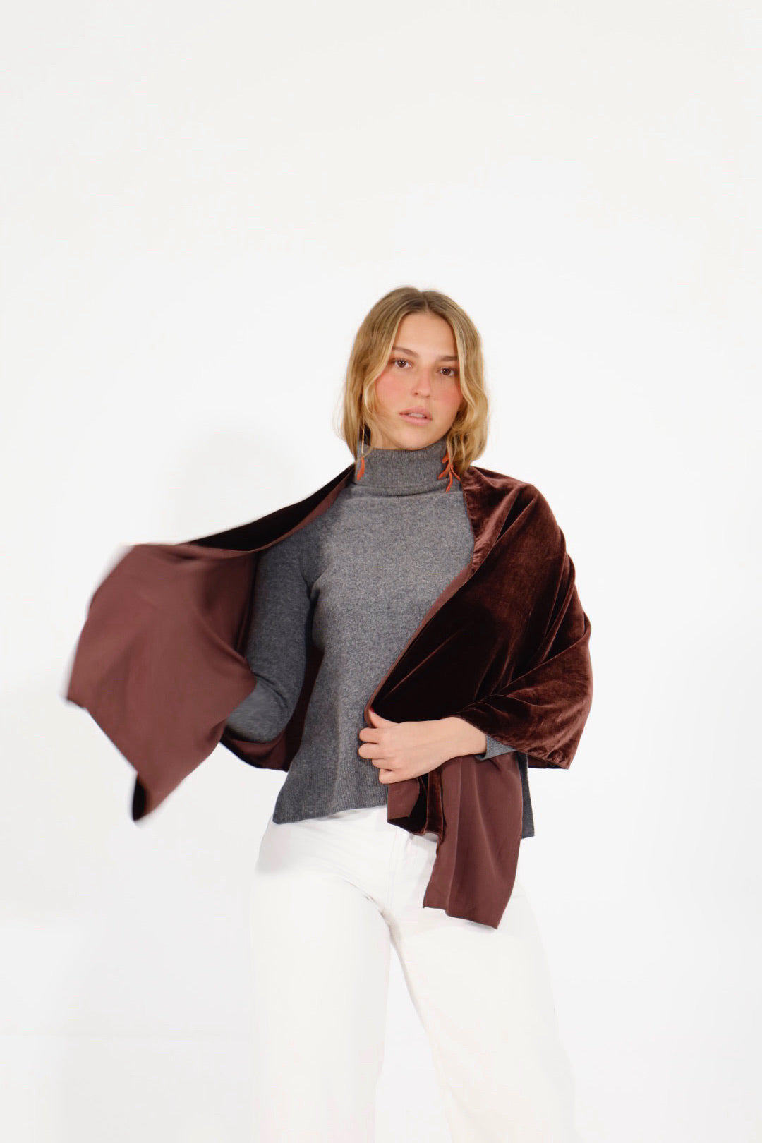 Fular Albahaca marrón