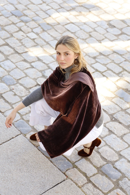 Fular Albahaca marrón